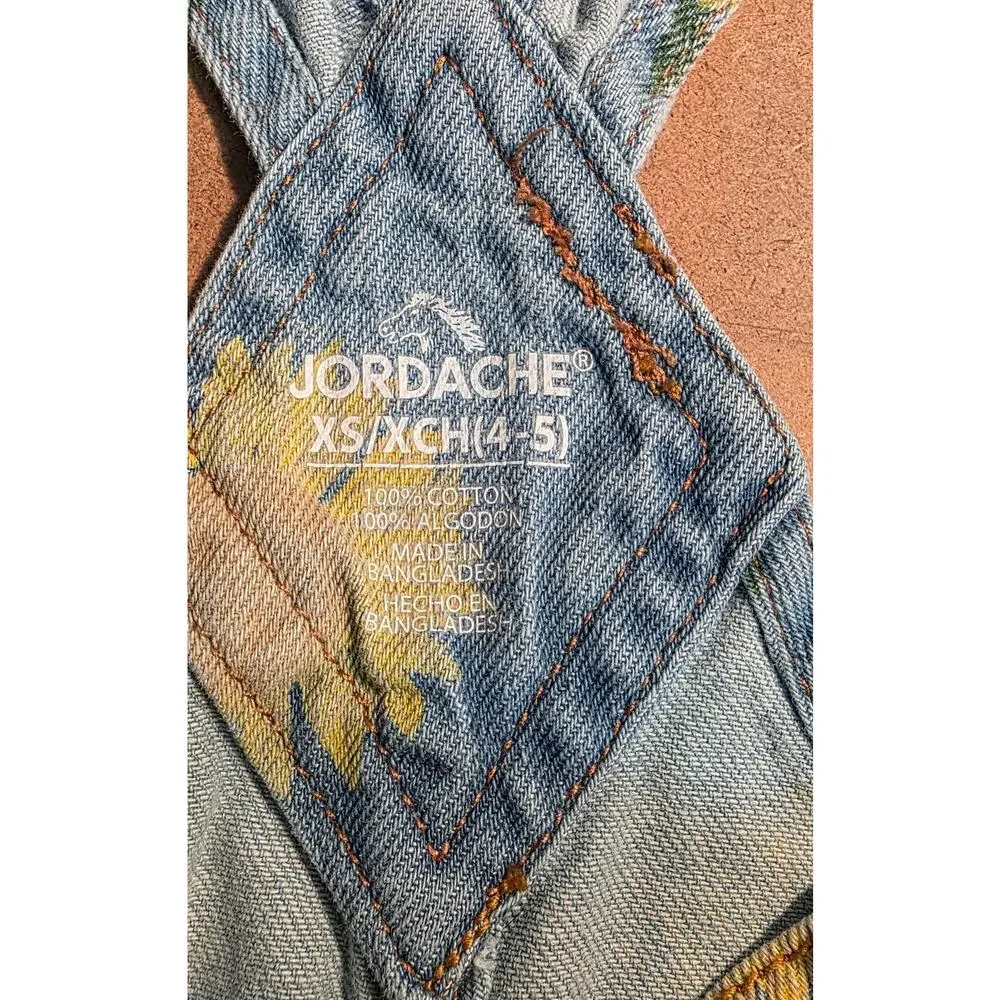 Girls XS 4/5 Jordache Sunflower Overalls‎